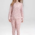 thumbnail image 4 of MIASHUI Girls Pajama Set Long Sleeve Lounge Set Floral Printing Sleepwear,Pink,14-16 Years, 4 of 8