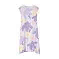 thumbnail image 4 of PMVFHDE Robe Fille pour l'Été Mode Fille Mignonne Printemps et Été Imprimée Col Rond Sans Manches Robe Décontractée (5), Violet, 13-14, 4 of 5