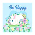 thumbnail image 1 of Yhmxh Easter Bunny Happy Easter Rabbits Party Plates Supplies, Easter Party Tableware Decorations Disposable Paper Plates Dessert Plate Napkins Cups for Spring Birthday Baby Shower, 1 of 6