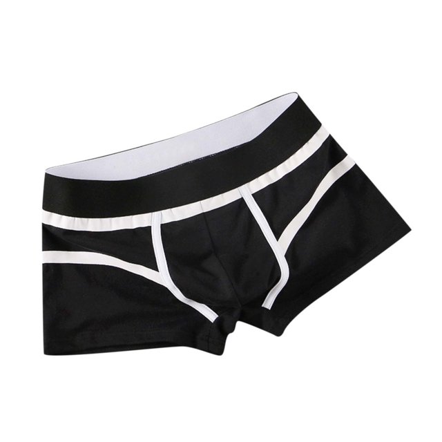 DPTALR Men's Solid Color Boxer Large Size Mid Waist Boxer Briefs