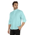 thumbnail image 4 of Bestman Formal Front Button Placket Solid Shirts For Mens Long Sleeve Regular Fit Shirt, 4 of 7