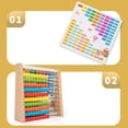 thumbnail image 4 of Milaget Montessori Math Toys 10 Rows Abacus with 100 Colorful Beads Abacus Thinking Game 20.1cmx20.1cmx5.6cm, 4 of 9
