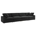 thumbnail image 3 of Modway Commix 4 Piece Down Filled Overstuffed Sectional Sofa Set in Black, 3 of 10