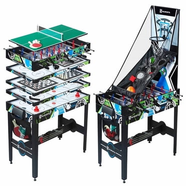 MD Sports Table de Salle de Jeux Multiple de 48 Pouces 12 en 1 avec Système de Pointage Manuel Combiné
