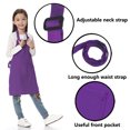 thumbnail image 2 of TOPTIE 6 Pack Kids Aprons with Pocket & Adjustable Strap, Child Chef Bib Apron for Kitchen Cooking Baking Painting-Purple-S, 2 of 7