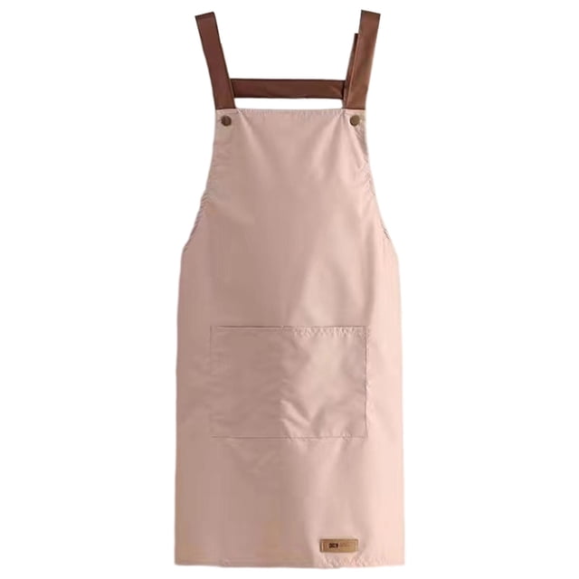 Lksixu Solid Color Kitchen Apron Waterproof Oil Resistants Cooking Baking Cleaning Adjustable Ties Bib Adult Unisex Kitchen Gadgets