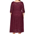 thumbnail image 4 of LLYwey en Solde Robes Décontractées pour Femmes Mode Col en V Fente Petite Traîne Longue Robe de Soirée Robe Longue Nouvelle Robes Maxi Bordeaux 5TG, 4 of 4
