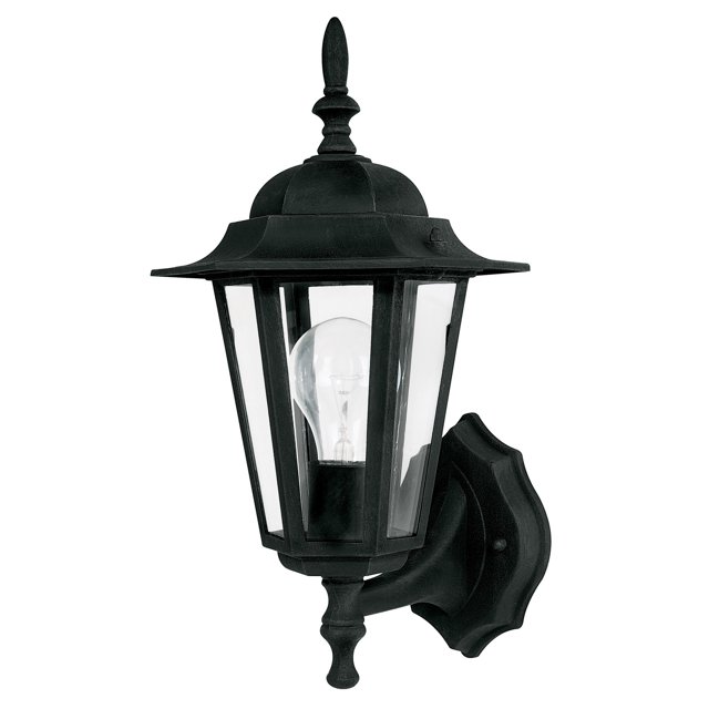 Capital Lighting One Light Outdoor Wall Lantern, Black Finish, 15" Height