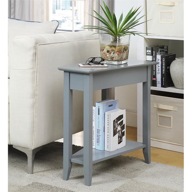 Convenience Concepts American Heritage Table d'Appoint à Coin, Fini Bois Gris