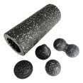 thumbnail image 4 of jinwen Foam Roller Set Equipment High Density Starter Kit for Leg Pilates black grey, 4 of 9