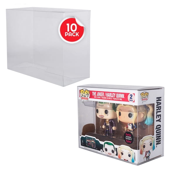 EVORETRO 10-Pack 0.35mm PET Double Protectors for Funko Pop 2-Pack – Clear Durable Display Cases for Disney, Marvel, DC & More Figures