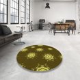 thumbnail image 4 of Ahgly Tapis Rectangulaire Lavable en Machine Intérieur Transitionnel Marron, 2 Pieds x 4 Pieds, 4 of 7