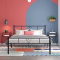 thumbnail image 4 of Homylin Double Size Metal Bed Frame Mattress Foundation with Cute Heart Design, 4 of 5
