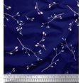 thumbnail image 1 of Soimoi Crepe Silk Fabric Leaves & Buds Flower Decor Fabric Printed Yard 42 Inch Wide, 1 of 3