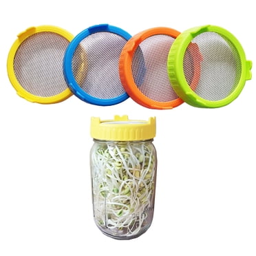 Couvercle à Germination en Plastique, Couvercles à Germination Séparés en Acier Inoxydable pour Pousses Brocoli Luzerne Moutarde Haricots Mungo