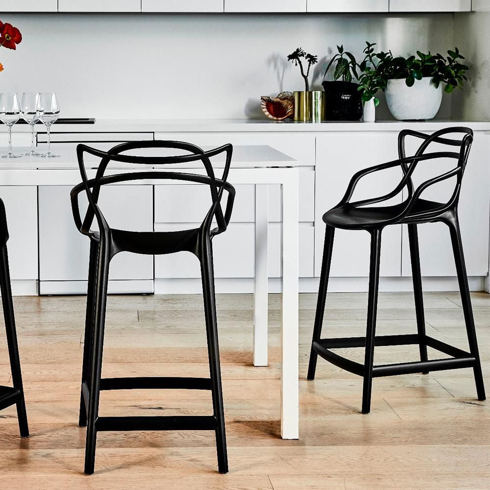 Heavenly Collection Tabouret de comptoir en plastique ENSEMBLE DE 3