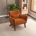 thumbnail image 4 of Fauteuil d'Appoint en Velours Orange Style Mobilier Moderne Mi-Siècle Piedmont, 4 of 7