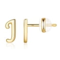 thumbnail image 4 of Boucles d'Oreilles Alphabet en Or 26 avec Finition Plaquée Or pour Femmes, 4 of 9