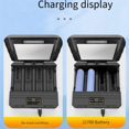 thumbnail image 1 of 2X 18650 Charger Solar Lithium Battery Smart Charger Type-C Four-Slot Multi-Function Outdoor Charger, 1 of 7