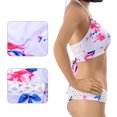 thumbnail image 3 of Ensemble de Bikini à Imprimé Floral Blanc avec Détails Ajourés, 3 of 5