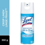 Lysol Disinfectant Vaporiser, Crisp Lin, Désinfecter et éliminer les odures sur les surfaces dures & Tissus, 350g