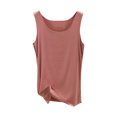 thumbnail image 2 of lSLJS Débardeur Femme Été Couleur Unie Col Rond Sans Manches Tunique Décontractée Hauts Blouse, Débardeurs Femme, 2 of 4
