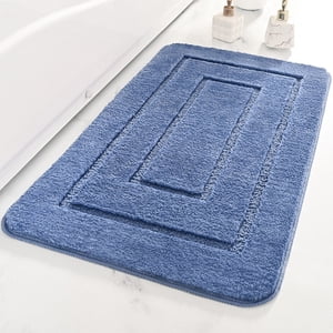 Roiihwy Soft Absorbent Bathroom Bath Rug Mat, Velvet Shower Bathroom Rugs with Textured Backing, Bath Rug Carpet Step Out Tub Shower Floor Mat