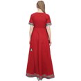 thumbnail image 2 of Bimba Robe Kurta Longue en Coton Bordeaux pour Femme, Jupe, Vêtements Indiens - 14, 2 of 4