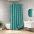 thumbnail image 1 of Large Waterproof Polyester Shower Curtain with Rustproof Grommets, 70.87x78 inches, Multiple Colors, Easy to Install and Clean, 1 of 6