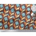 thumbnail image 3 of Soimoi Blue Cotton Cambric Fabric Aztec Geometric Print Sewing Fabric Yard 42 Inch Wide, 3 of 3