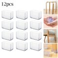 thumbnail image 4 of Luckyn Chair Leg Cap Covers Clear, 12 Pcs Rubber Chair Leg Rectangle Covers Furniture Table Feet Floor Protectors, 4 of 4