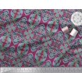 thumbnail image 3 of Soimoi Polyester Crepe Fabric Swirls & Floral Artistic Printed Fabric 1 Yard 52 Inch Wide, 3 of 3