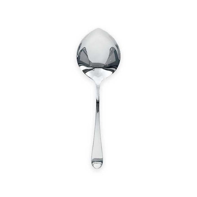 Windermere Cuillère à Casserole avec Bol extra Grand et Profond et Manche long Poli en Acier Inoxydable 18/10, Conçue pour Servir des Macaronis, du Fromage et des casseroles, Présentée dans une Vue Centrée de Haut en Bas sur Fond Blanc.