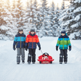 thumbnail image 2 of Conquest Speedster Steerable Snow Sled - Red, 2 of 5