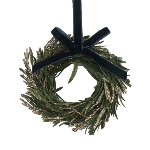 FRAÎCHE Holiday Mini Wreath Ornament Set, 4 pack