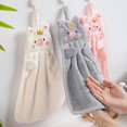thumbnail image 3 of Kawaii Piggy Hand Towel Hangable Absorbent Hand Wiping Cloth Cartoon Porket, 3 of 4