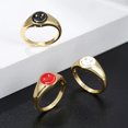 thumbnail image 5 of Gold Smiley Face Ring Signet, Vintage Golden Gifts Jewe, 5 of 5
