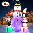 thumbnail image 1 of LOOKFLY 8 ft Giant Christmas Snowman Inflatable Outdoor Decoration with Build-in Multicolor LEDs, Blow Up Inflatables for Xmas Party Garden Patio Lawn, 1 of 8