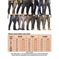 thumbnail image 2 of LUXUR Mens Pants Mid Waisted Trousers Elastic Waist Bottoms Fitted Cargo Pant Drawstring Brown L, 2 of 2