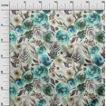 thumbnail image 3 of oneOone Cotton Poplin Teal Green Fabric Florals Craft Projects Decor Fabric Printed By The Yard 42 Inch Wide-R1, 3 of 4