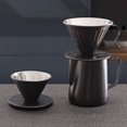 thumbnail image 4 of Visland Coffee Filter Cone Stainless Steel Hand Drip Pour Over Coffee Funnel with Spiral Ribs Dishwasher Safe V-Shaped Coffee Filter for Most Coffee Makers Camping Home Brewing, 4 of 8