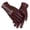 Purple, variant on Fgnfyis Ladies' 2025 Autumn and Winter Solid Color Versatile Windproof and Thick Cold Leather Gloves Gloves Mittens Red