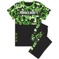 thumbnail image 1 of Minecraft Boys Green Short Sleeve Long Leg Pyjama Set, 1 of 7