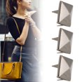 thumbnail image 4 of 100 Pcs Rivets Carrés Pyramide Punk 4 Griffes Métalliques pour Bracelets Vêtements Chaussures Sac à Main Noir 10mm, 4 of 8