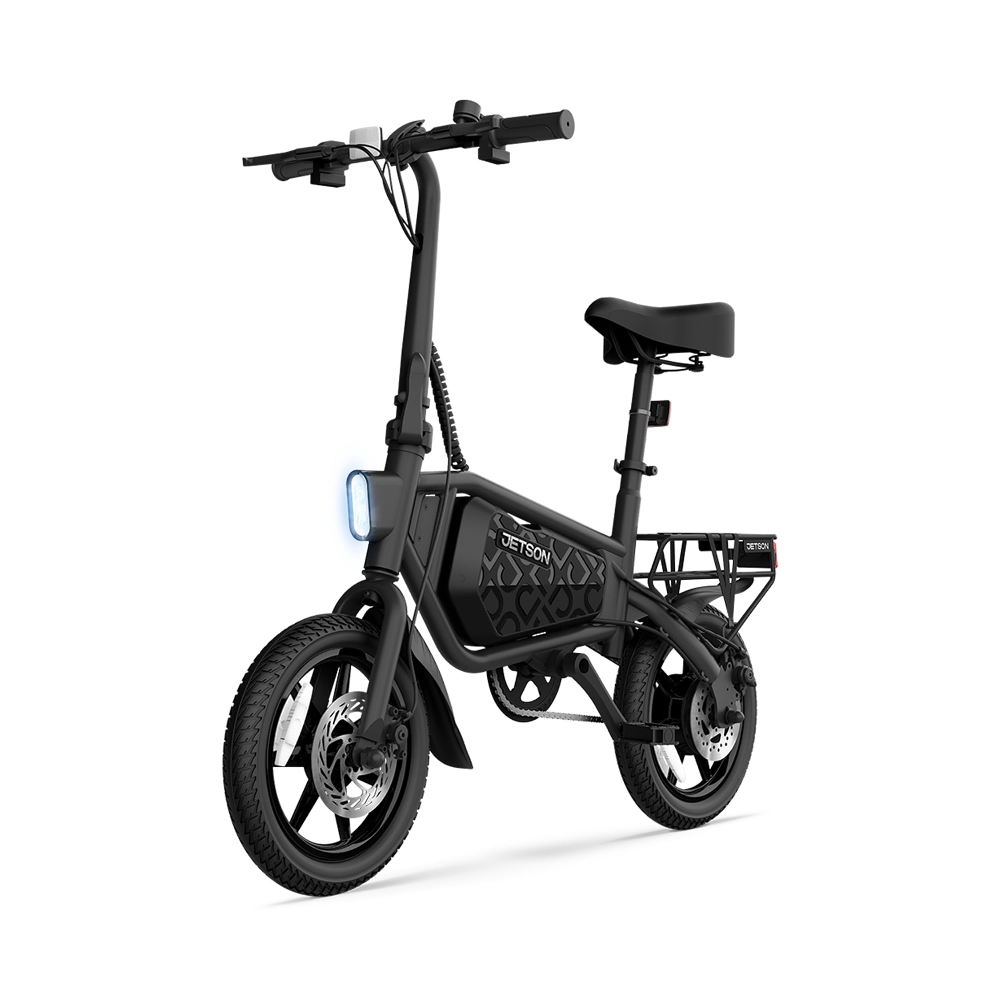 Jetson Bolt Pro Max Electric Folding Bike with 14 Inch Wheels, 15.5 MPH Speed, Black