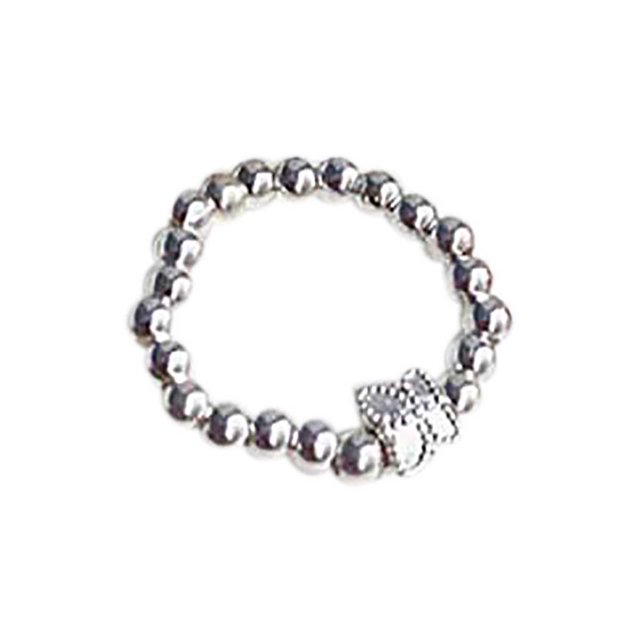 Coofit Bague de Doigt Simple Ajustable Rétro en Zircon Perlé Bague de Phalange pour Femmes