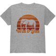 thumbnail image 1 of Éléphant T-shirt Rétro Soleil Sauvage et Libre pour Jeunes, 1 of 1