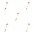 thumbnail image 1 of Transemion 1/2/3/5 Cartoon Adorable Restaurant Hotel Tableware Portable Washable Stainless Steel Stirring Mixing Dinnerware Cake Flatware Candy Fork Brown 5PCS, 1 of 6