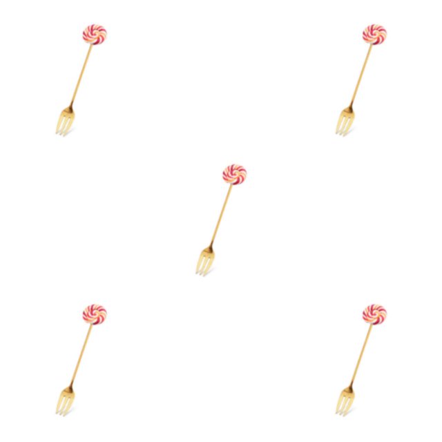Transemion 1/2/3/5 Cartoon Adorable Restaurant Hotel Tableware Portable Washable Stainless Steel Stirring Mixing Dinnerware Cake Flatware Candy Fork Brown 5PCS