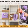 thumbnail image 4 of Professional Electric Hand Mixer with 5 Speeds & Stainless Steel Whisk - Purple, 4 of 5